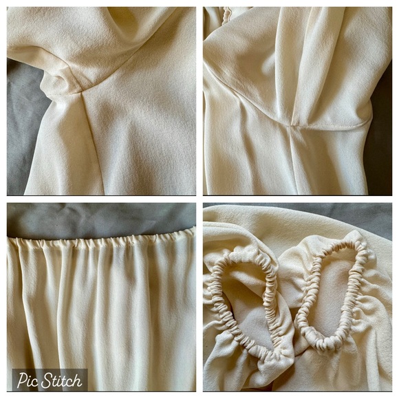 MICHAEL KORS boho Peasant Blouse S 70s 80s Shirt Hippie Free People Penny Lane - Picture 9 of 10